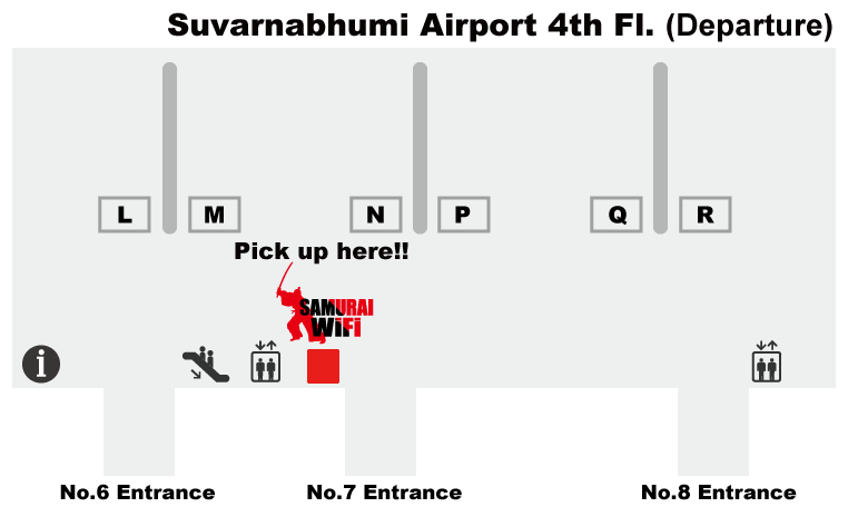 Plan du guichet de l'aéroport
